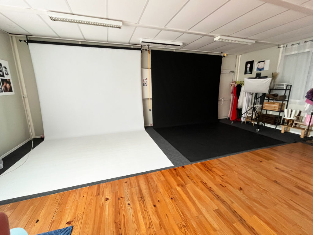 Studio Photo ace fond noir et blanc